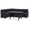 vidaXL Gartenm&ouml;bel-Sets Schwarz Poly-Rattan