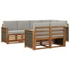 vidaXL Outdoor-Sofagarnitur 7 stk. Natur und Hellgrau
