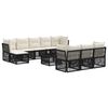 vidaXL Gartensofa-set 11 stk. Schwarz Poly-Rattan