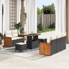 vidaXL Garten-Sofa-Set mit Kissen 8 pcs Schwarz und Creme