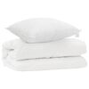 vidaXL Bettdecken Set mit Kissen 2 pcs Wei&szlig; Mikrofaser