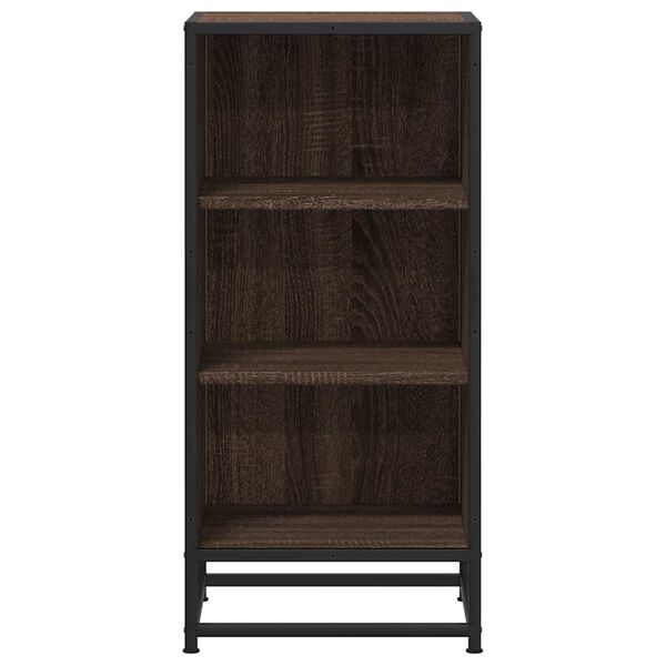 vidaXL Sideboard Braun Eichen-Optik 35,5x35x76 cm Holzwerkstoff Metall