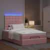 vidaXL Ottoman-Bett mit Matratzen & LEDs Rosa 120x200 cm Samt