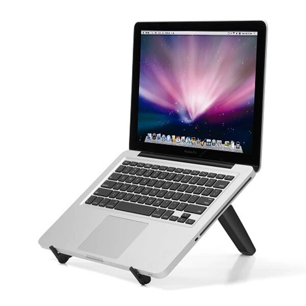 ErgoLine Tablet-/Laptopst&auml;nder Cricket 20x5x2,4 cm Schwarz und Silbern