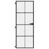 vidaXL Innent&uuml;r Schlank Schwarz 76x201,5 cm Hartglas und Aluminium
