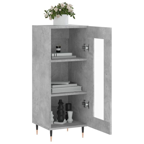 vidaXL Sideboard Betongrau 34,5x34x90 cm Holzwerkstoff