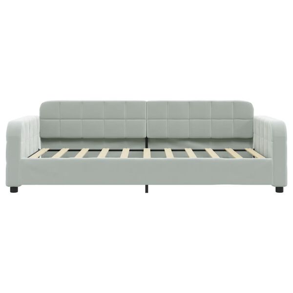 vidaXL Tagesbett mit Matratze Hellgrau 90x190 cm Samt
