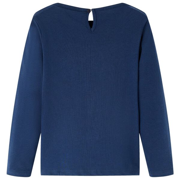 Kinder-Langarmshirt Marineblau 116