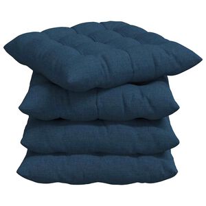 vidaXL Sitzkissen 2 pcs Blau 40 x 40 x 6 cm Stoff