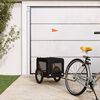 vidaXL Fahrradanh&auml;nger Hunde Schwarz Oxford-Gewebe & Eisen