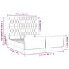 vidaXL Bettgestell ohne Matratze Dunkelbraun 140x190 cm Stoff
