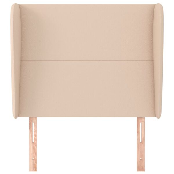 vidaXL Kopfteil mit Ohren Cappuccino-Braun 93x23x118/128 cm Kunstleder