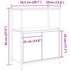 vidaXL Badschrank mit Regalen Schwarz Eichen-Optik 76,5x35x95 cm