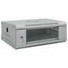 vidaXL Netzwerkschrank mit Speicher Grau 53 x 35 x 21 cm Stahl