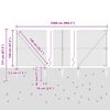 vidaXL Zaunpfosten Grau 25 x 1,2 m (25 x 25 mm Netz) Stahl und PVC