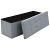 vidaXL Faltbare Sitzbank Leinenoptik 110&times;38&times;38 cm Hellgrau