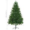 vidaXL K&uuml;nstlicher Weihnachtsbaum mit Beleuchtung & Kugeln 150 cm Gr&uuml;n