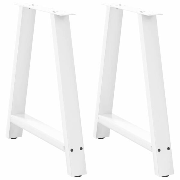 vidaXL Esstischbeine A-Form 2 Stk. Wei&szlig; 80x(72-73) cm Stahl