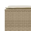vidaXL 5-tlg. Garten-Sofagarnitur mit Kissen Beige Poly Rattan