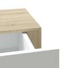 vidaXL Wandmontiertes Schubladenregal Eiche und Wei&szlig; 60 x 23,5 x 10 cm MDF