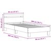 vidaXL Bettrahmen Schwarz Eichen-Optik 90 x 200 cm Holzwerkstoff