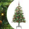 vidaXL K&uuml;nstlicher Weihnachtsbaum 150 LEDs Warmes Wei&szlig; PVC und Metall
