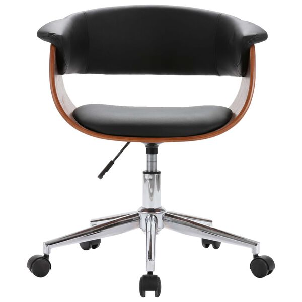 vidaXL Esszimmerst&uuml;hle 4 Stk. Drehbar Schwarz Kunstleder