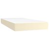 vidaXL Taschenfederkernmatratze Mittel Creme 80x200x20 cm Kunstleder