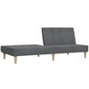 vidaXL Schlafsofa 2-Sitzer mit Hocker Hellgrau Stoff
