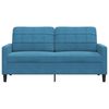 vidaXL 2-Sitzer-Sofa Blau 140 cm Samt