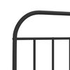vidaXL Bettgestell mit Kopfteil Metall Schwarz 100x190 cm