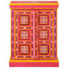 vidaXL Sideboard Massivholz Mango Rosa Handbemalt