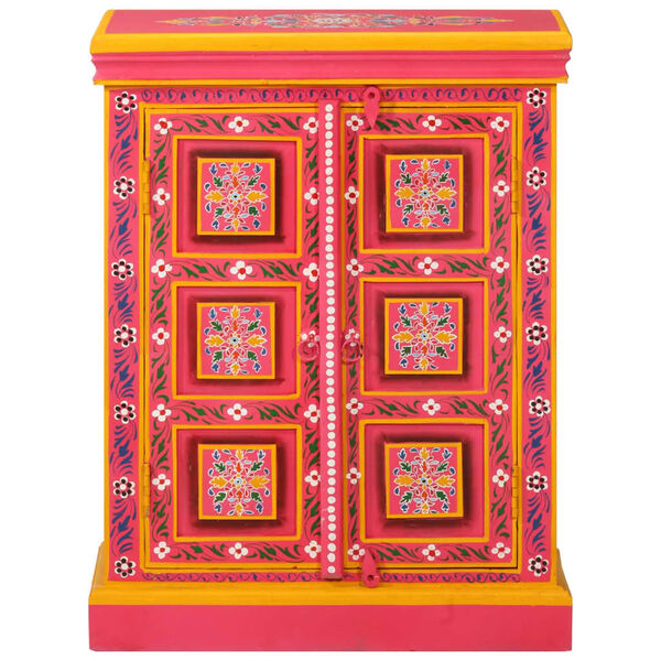 vidaXL Sideboard Massivholz Mango Rosa Handbemalt