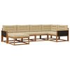 vidaXL Outdoor-Sofagarnitur 6 stk. Natur und Beige