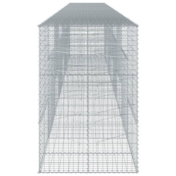 vidaXL Gabione mit Deckel 800x100x150 cm Verzinktes Eisen