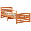 vidaXL Bettrahmen mit Kopfteil Wachsbraun 80 x 200 cm Holzwerkstoff
