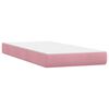 vidaXL Boxspringbett mit Matratze Rosa 90x210 cm Samt