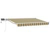 vidaXL Manueller Markisenrahmen mit LEDs Gr&uuml;n, Gelb, Wei&szlig; 3,5 x 2,5 m