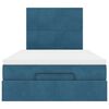 vidaXL Ottoman-Bett mit Matratzen & LEDs Dunkelblau 120x190 cm Samt