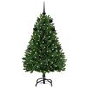 vidaXL K&uuml;nstlicher Weihnachtsbaum Gr&uuml;n 150 cm PVC und Metall