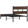 vidaXL Bettgestell ohne Matratze Braun Eiche 100x190 cm Holzwerkstoff