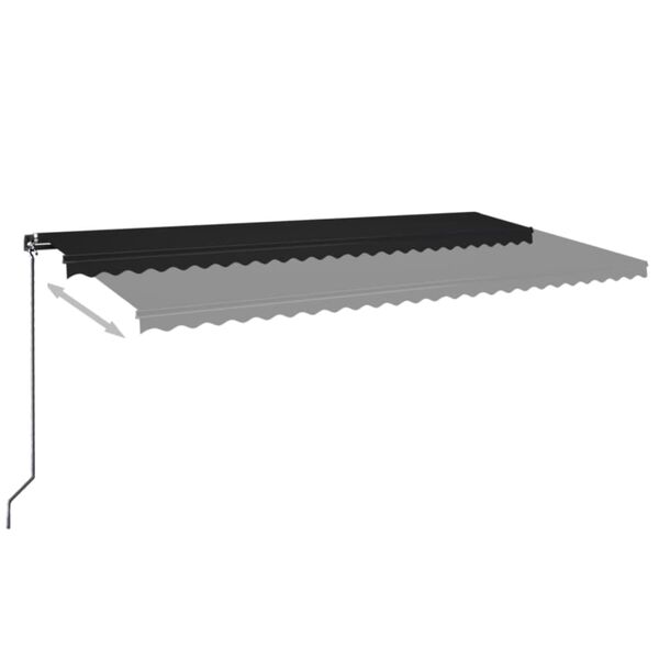 vidaXL Markise Manuell Einziehbar 600x350 cm Anthrazit