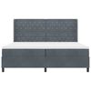vidaXL Boxspringbett mit Matratze Dunkelgrau 200 x 200 cm Samt