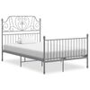vidaXL Bettgestell Grau Metall 120x200 cm