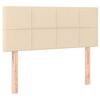 vidaXL Boxspringbett mit Matratze Creme 90x200 cm Stoff