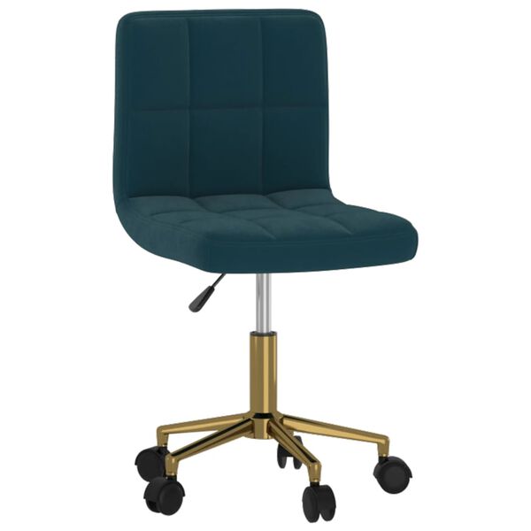 vidaXL Esszimmerst&uuml;hle 2 Stk. Drehbar Blau Samt