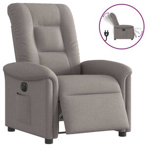 vidaXL Relaxsessel Elektrisch Taupe Stoff