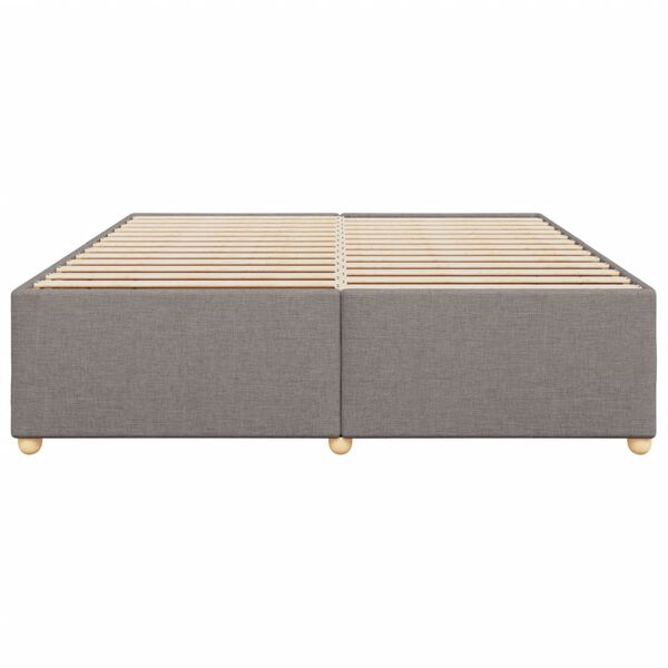 vidaXL Bettgestell ohne Matratze Taupe 180x200 cm Stoff
