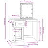 vidaXL Schminktisch mit LED Wei&szlig; 90x50x132,5 cm Holzwerkstoff