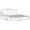 vidaXL Bettgestell ohne Matratze "Hanko" Blau 200x200 cm Stoff